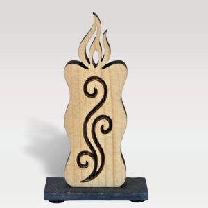 Ekološka lesena sveča na skrilavcu