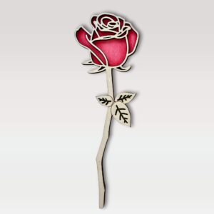 Lesena vrtnica rdeče barve