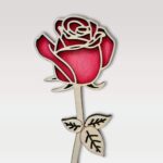 Lesena vrtnica rdeče barve