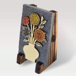 Unikatna spominska slika šopek cvetja na kamnu