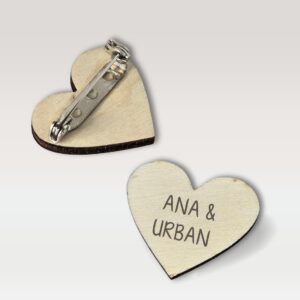 Leseni poročni srčki - slika 3